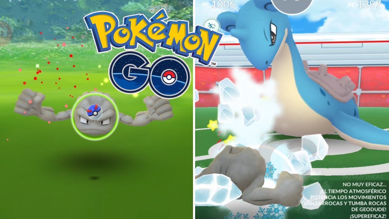 CAPTURA Y PELEA #05! ESPECIAL EVENTO DE KANTO! GEODUDE VS LAPRAS! [Pokémon GO-davidpetit]