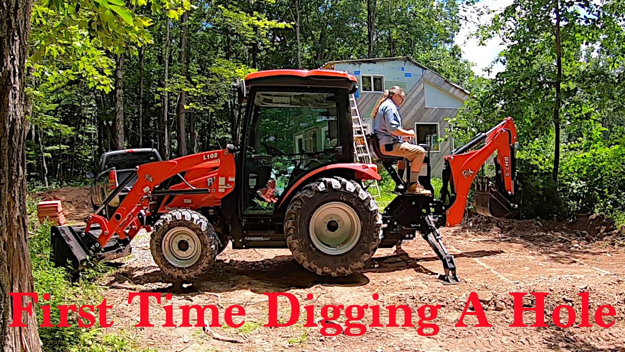 My First Commissioned Job on my Brand New Rural King RK 37 Tractor was my First Time Digging A Hole