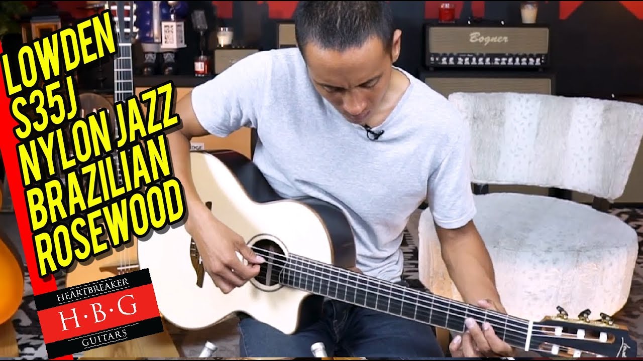 Lowden S35J Nylon Jazz Brazilian Rosewood
