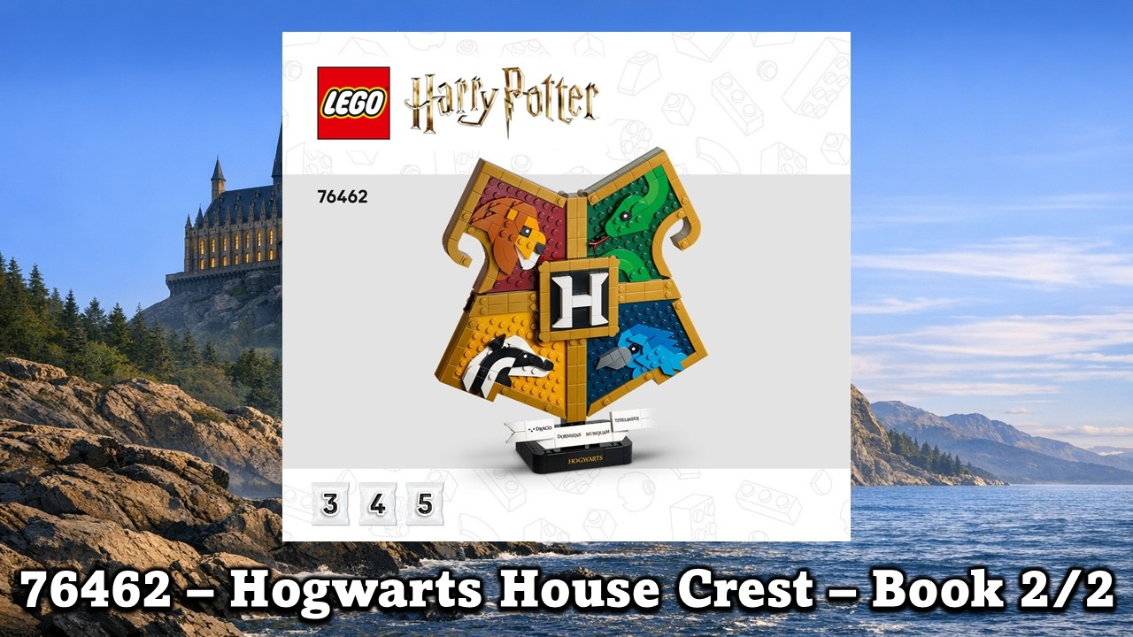 LEGO Harry Potter 76462 - Hogwarts House Crest - Book 2/2 - LEGO Instructions (Full Build)