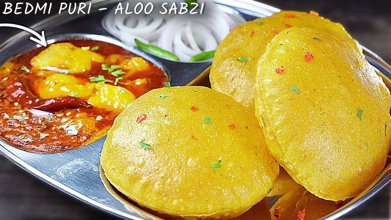 फ़ूली-फ़ूली बेडमी पूरी और रस्सेदार आलू की सब्जी | Agra's famous Bedmi Puri & Aloo ki Sabzi |Puri Sabzi