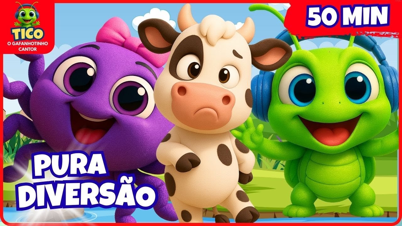 🐮💨Fazendinha do Tico! Corre Sem Parar O Boizão Tá Chegando! 🐮💨 Música Infantil @ticogafanhotinho ​