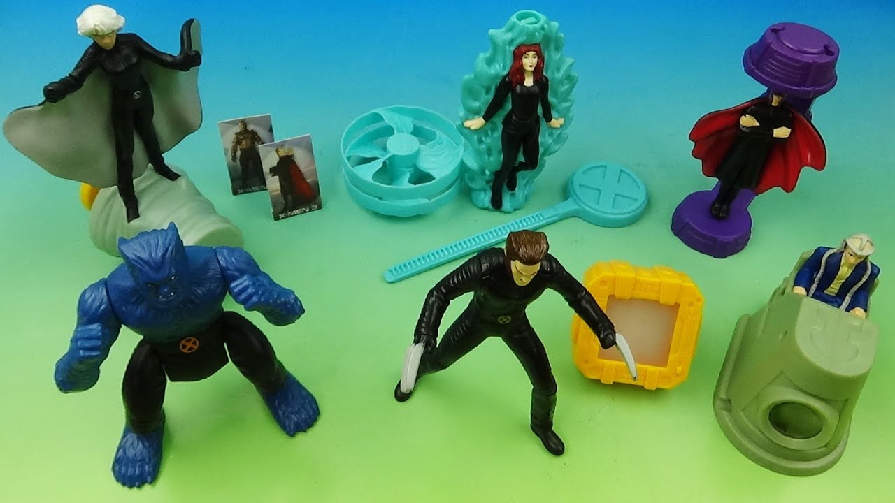 2006 X-MEN 3: ПОСЛЕДНИЙ РЕЙТИНГ набор из 6 коллекционных предметов фильма Burger King видеообзор