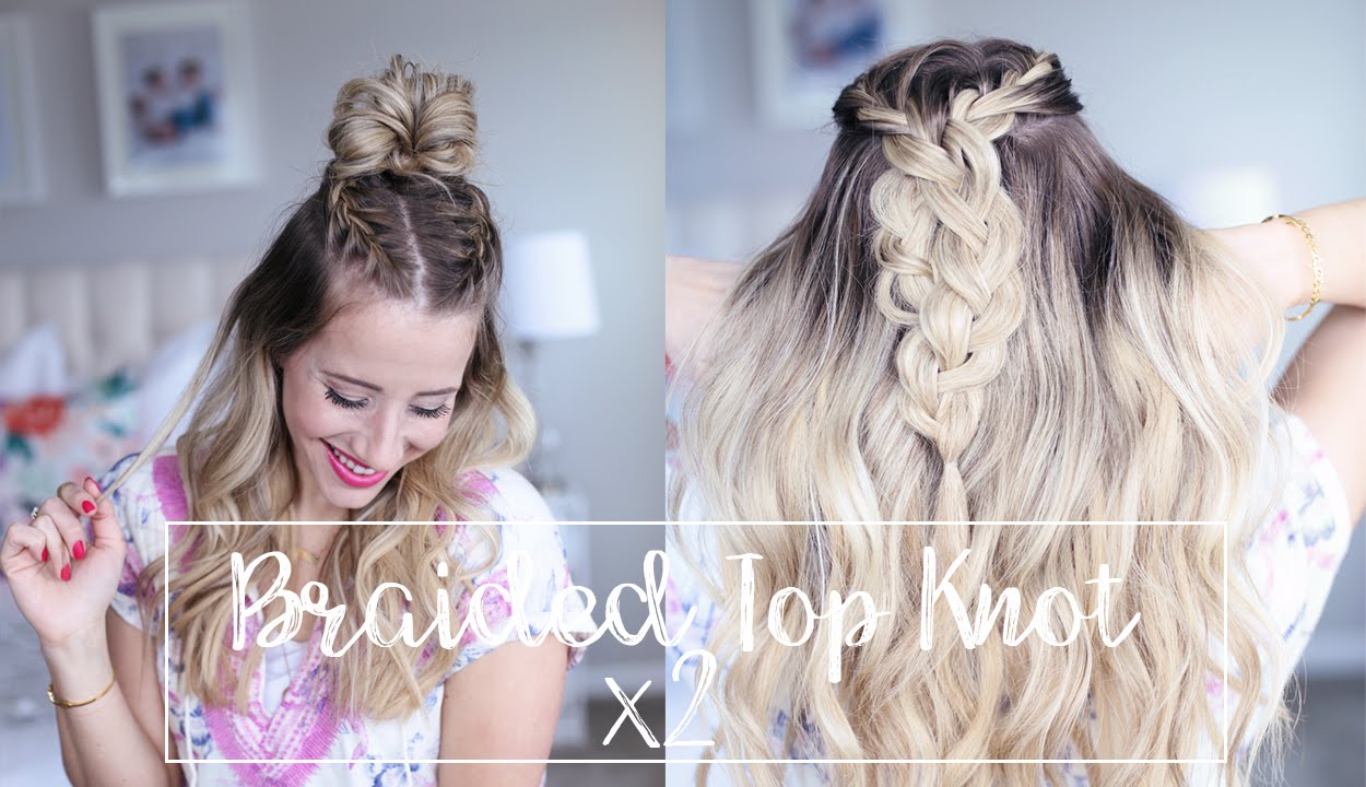Braided top knot, two ways to wear it!