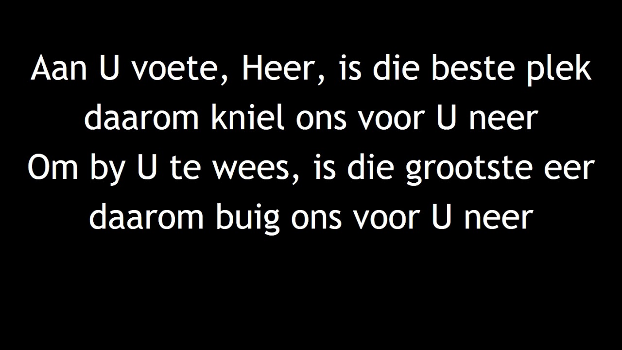 Aan U voete Heer  (Flam)