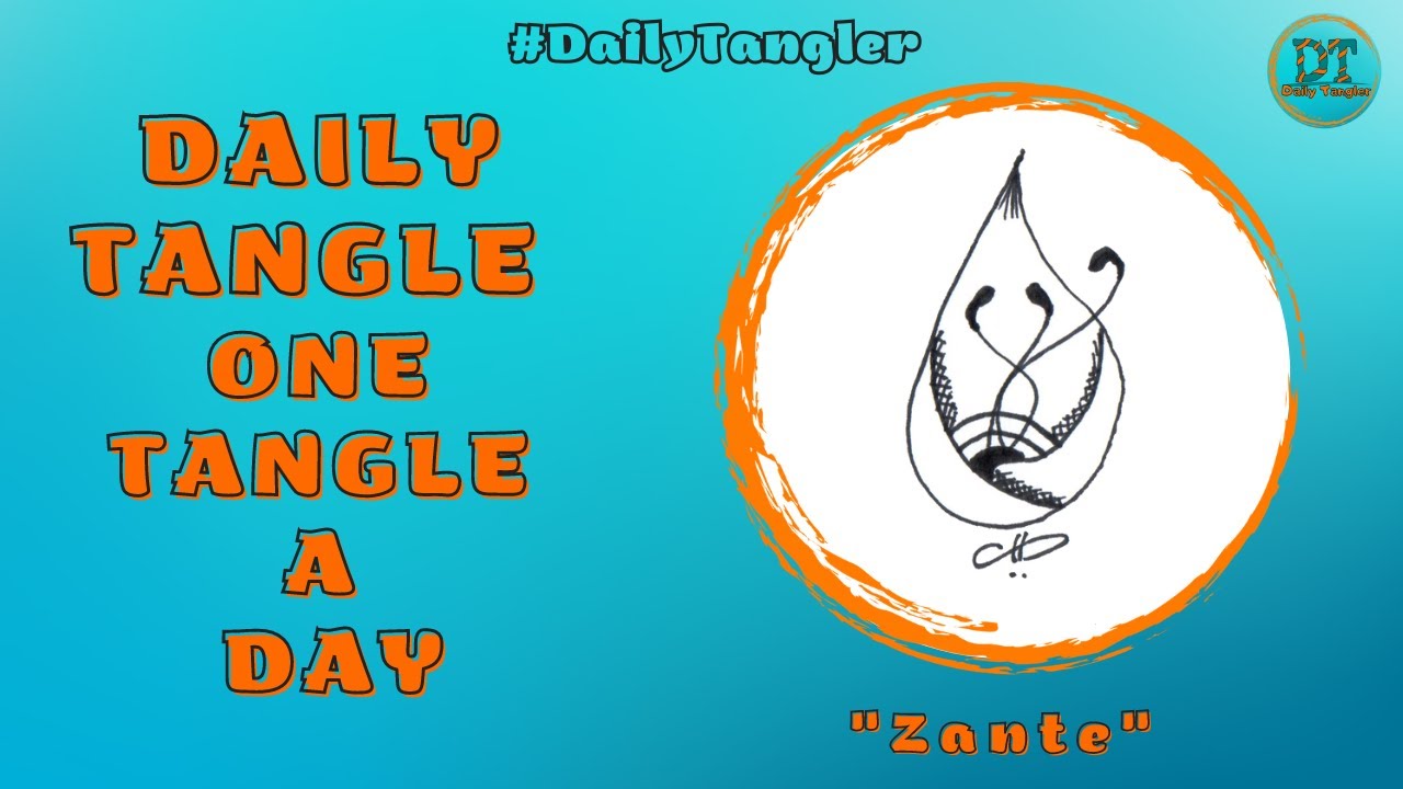 Daily Tangle -  Zante - #inktobertangles2023 #DailyTangler #Zentangle #DailyTangleTober2023
