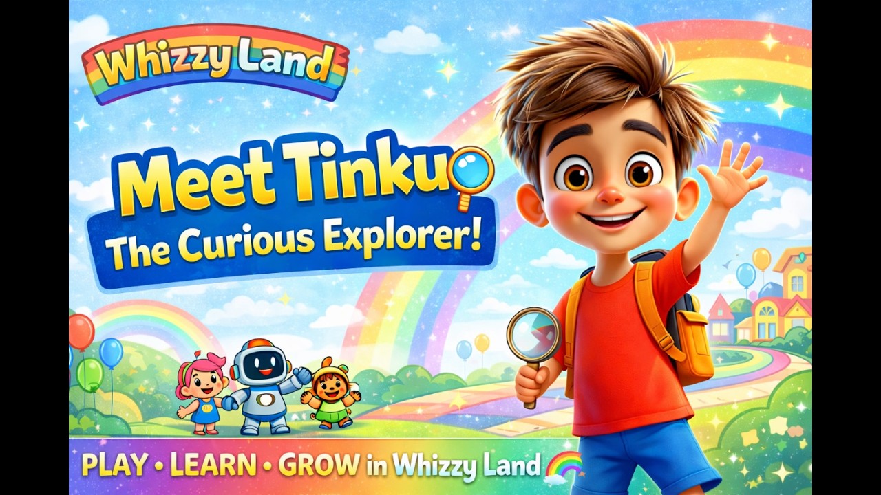 Meet Tinku – Curious Explorer of Whizzy Land | Fun Learning for Kids | Play, Learn & Grow Together!