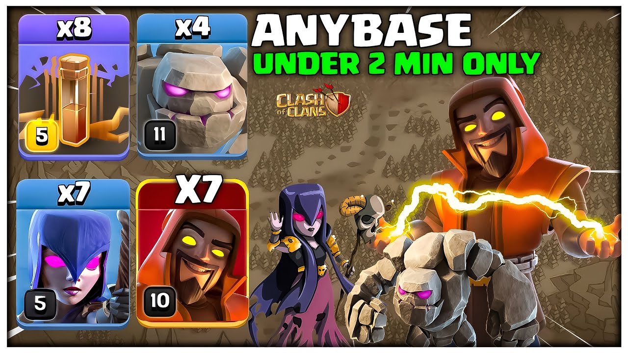 Best Town Hall 14 Golem Witch Super Wizard Army | Clash of Clans