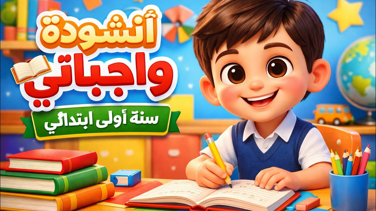 📚✨ أنشودة واجباتي/ سنة أولى ابتدائي (بدون موسيقى 🎶 )🧒🎒