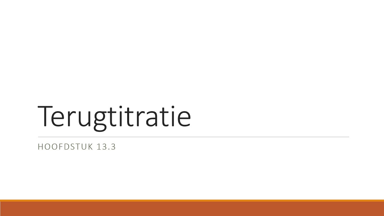 Terugtitratie