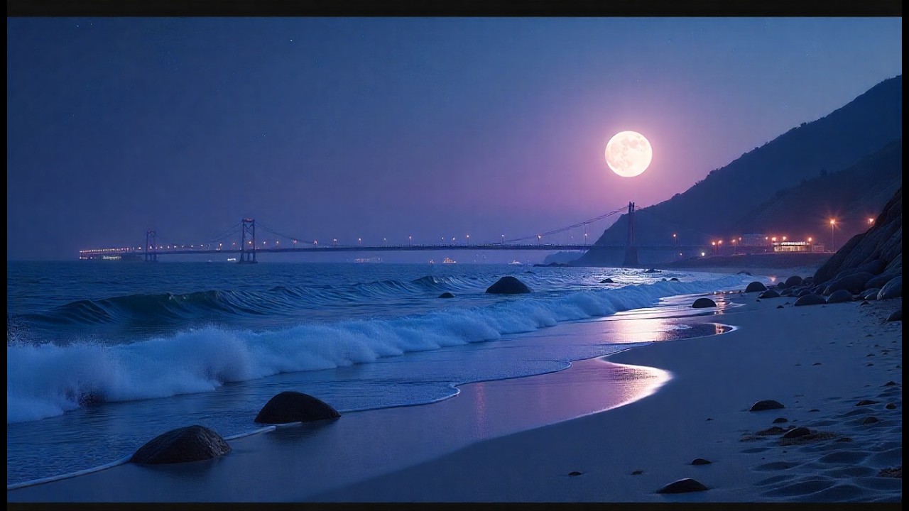 🌊 Listening to Ocean Waves Right Now | Relax & Let Go| RELAXING OCEAN SOUND AT NIGHT