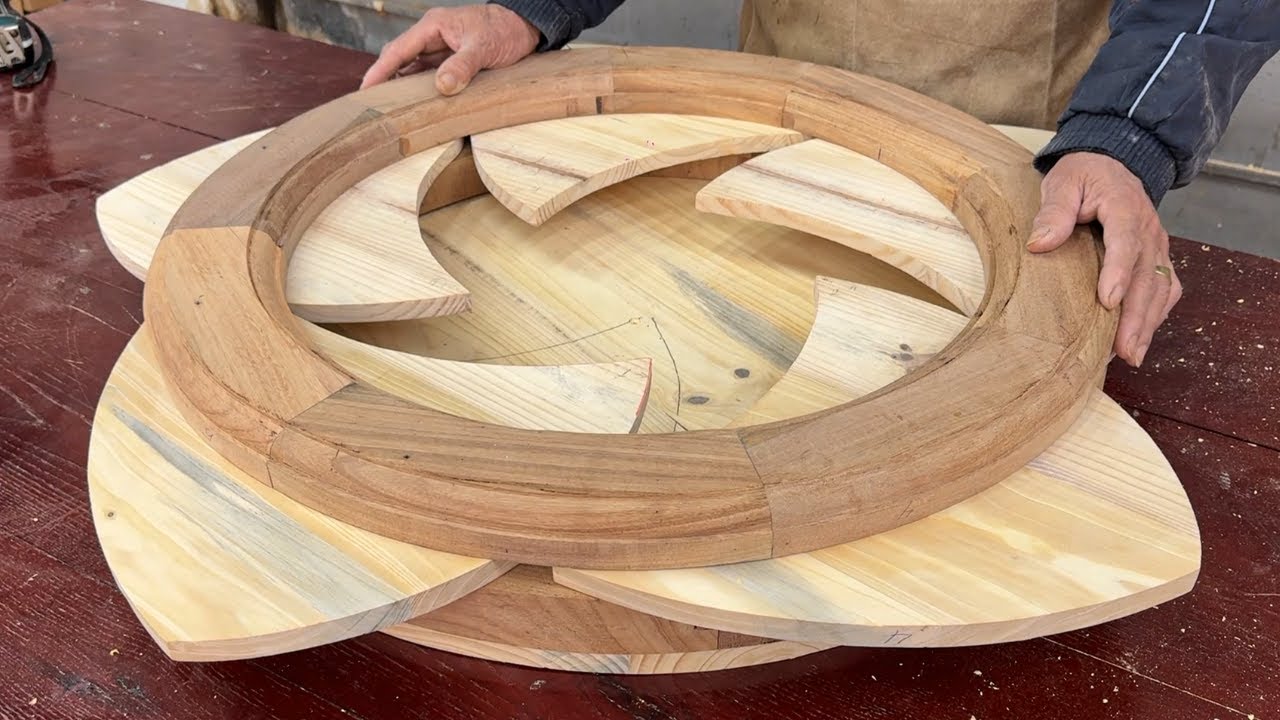 Creative Wood Recycle / The Process of Building A Chess board With A Unique Rotating Opening Texture