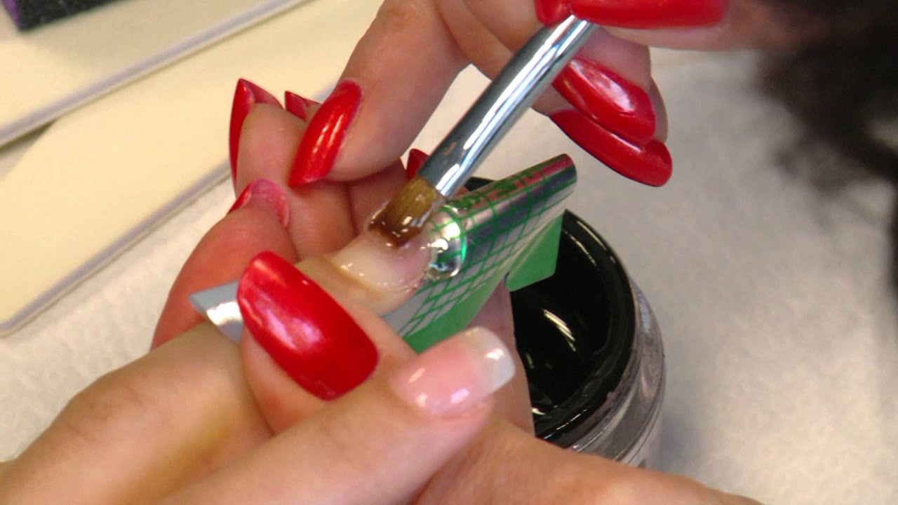 FLASH UV Gel Nail Extensions using Nail Forms
