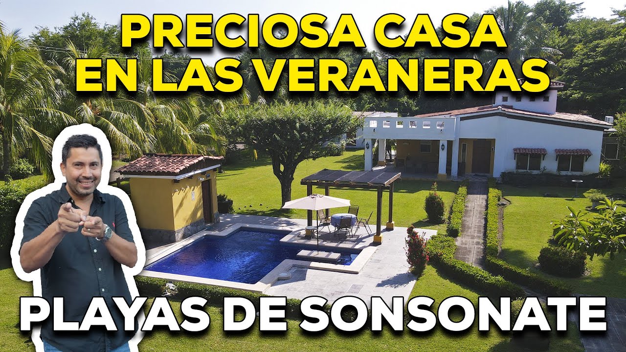 SOLD! INCREIBLE CASA DE PLAYA EN VENTA EN LAS VERANERAS EL SALVADOR SONSONATE.