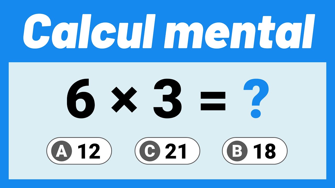 CALCUL MENTAL ✅ Quiz 🎯 Tables de multiplication
