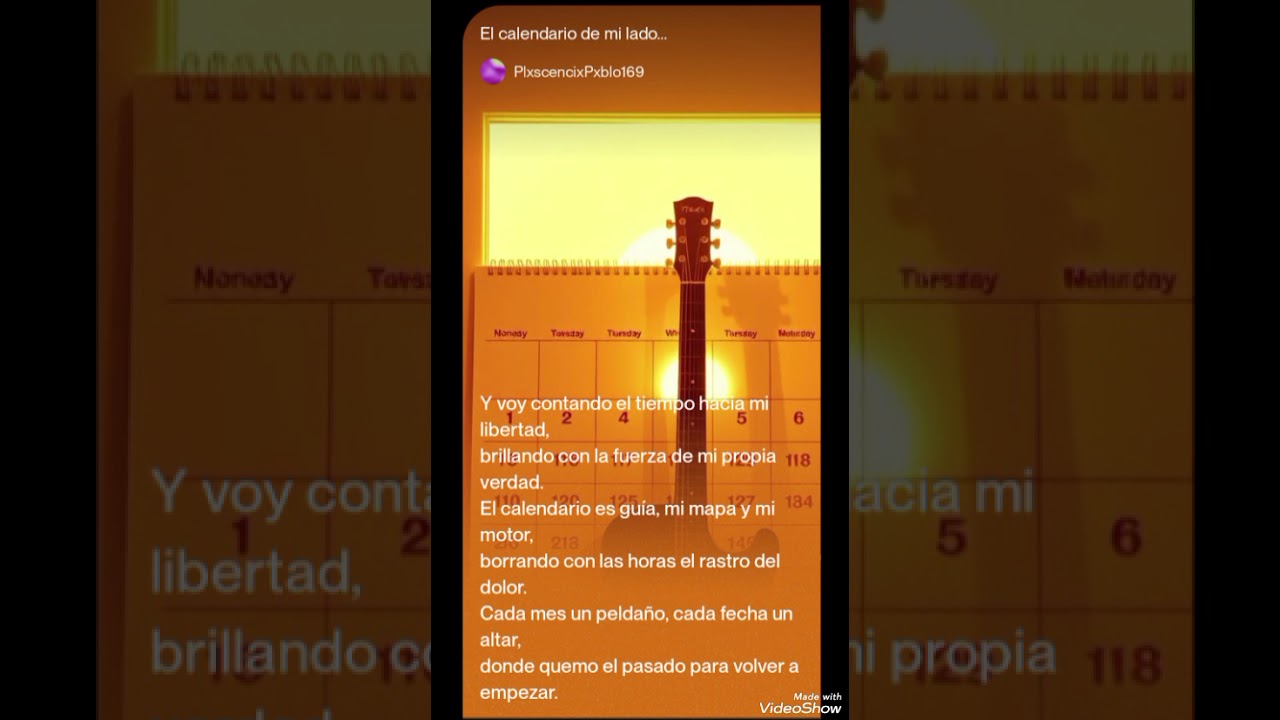 el calendario de mi lado...