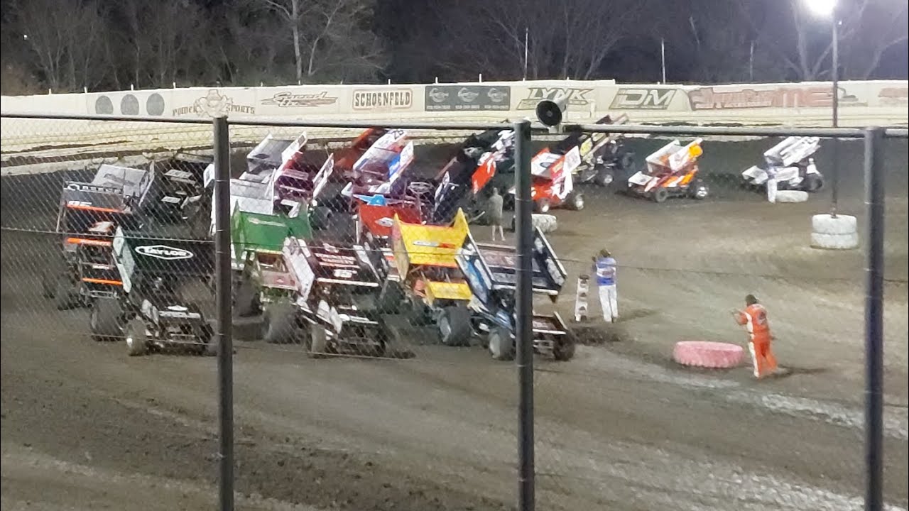 ASCS Sprint Car A-Feature part 2 of 3 Creek County Speedway 11/15/2025 Fuzzy's Fall Fling