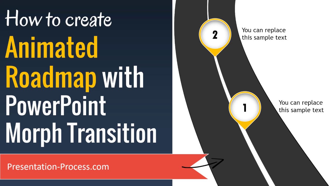 Animated Roadmap with PowerPoint Morph Transition (Office 365)