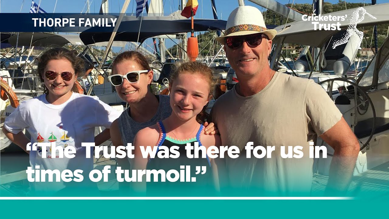 Thorpe Family Thanks Cricketers' Trust For Support