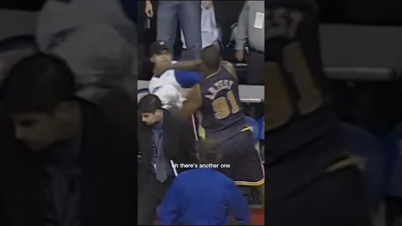 RETRO NBA - ARTEST &PISTON FAN ENCOUNTER( MALICE IN THE PALACE; 2004) #shorts #nba #nbahighlights