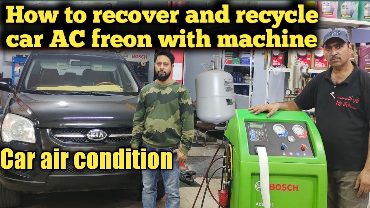 how to recover and recycle car Air condition with Bosch machine Acs 611