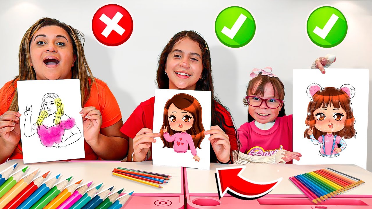 COLORINDO COM 3 CORES OS DESENHOS DE SARAH DE ARAÚJO E ELOAH !