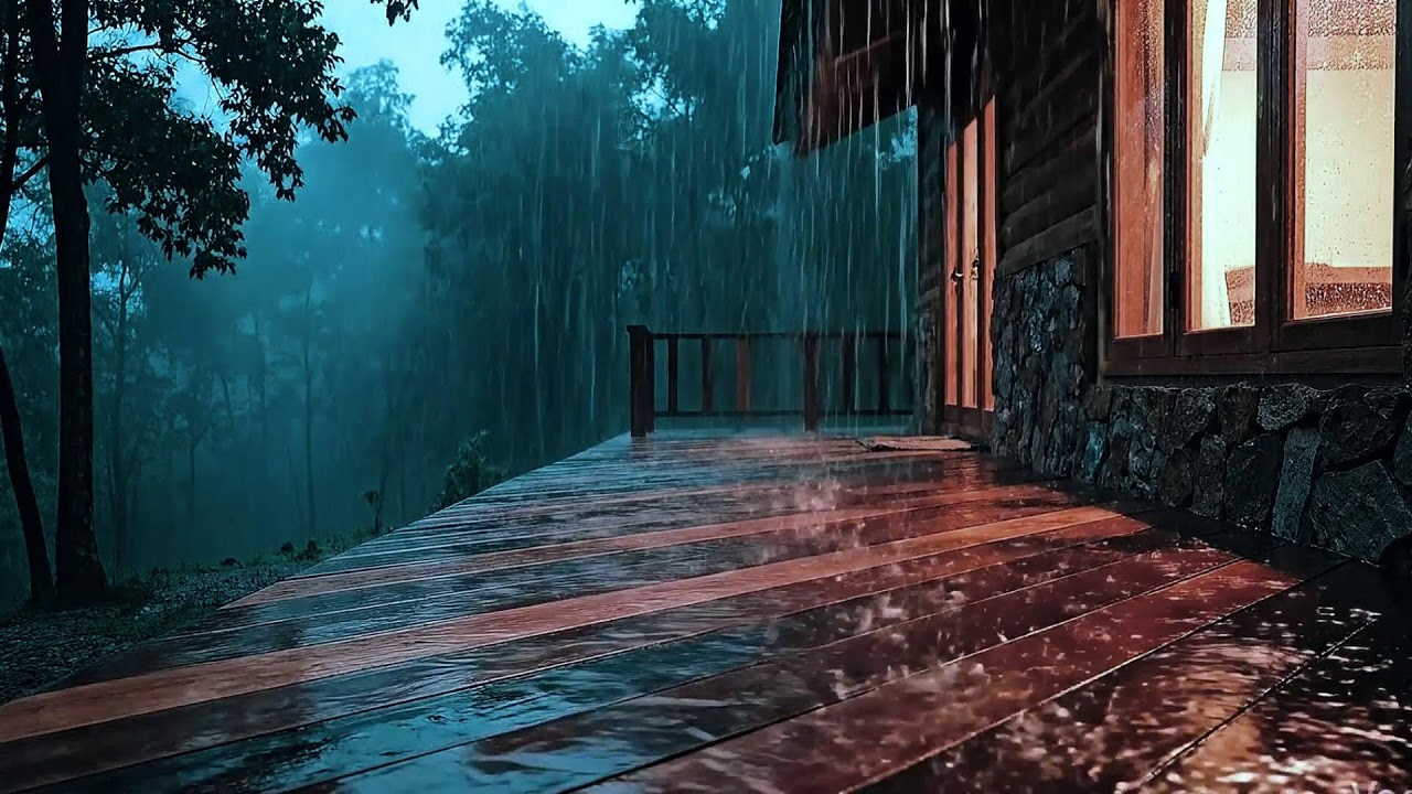 Soothing Rain for Deep Sleep with Soft Thunderstorm for Anxiety Relief | Peaceful Rain Night