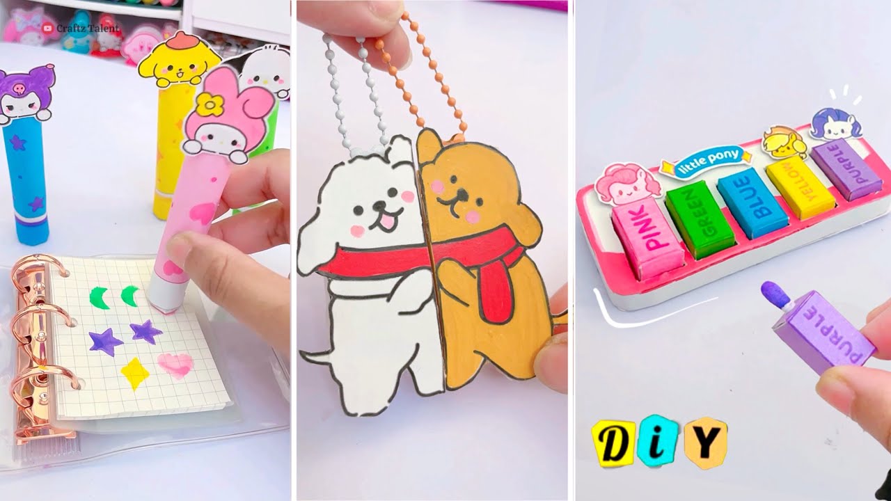 10 Easy craft ideas / miniature craft / how to make / DIY school project / 5 minute crafts / art 