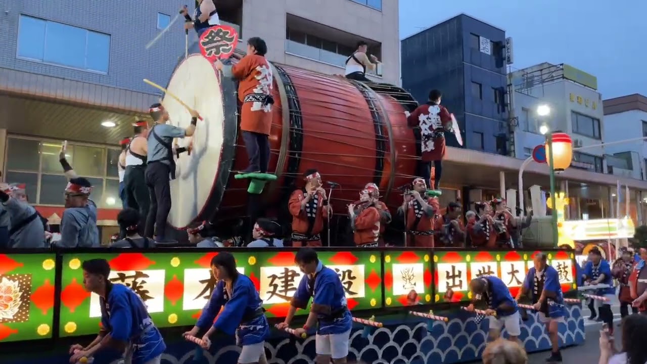 2024青森ねぶた祭り　8月5日　（株）藤本建設　出世大太鼓　号砲〜運行開始〜進行囃子