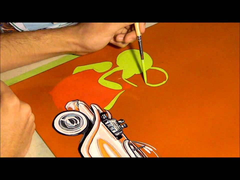 Ed Roth Panel Time Lapse Mercado's Pinstriping