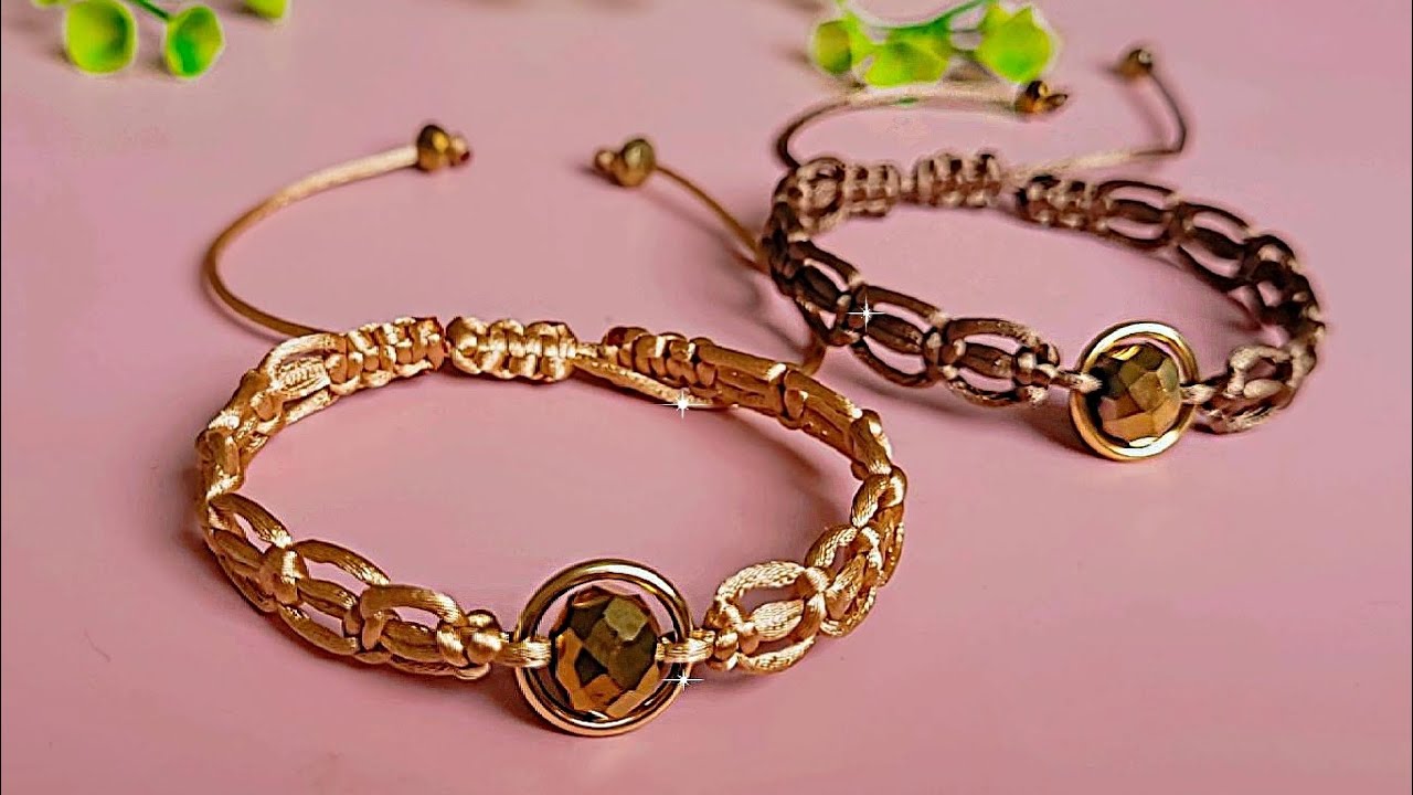 Como Fazer Pulseira de Macramê com Cristal