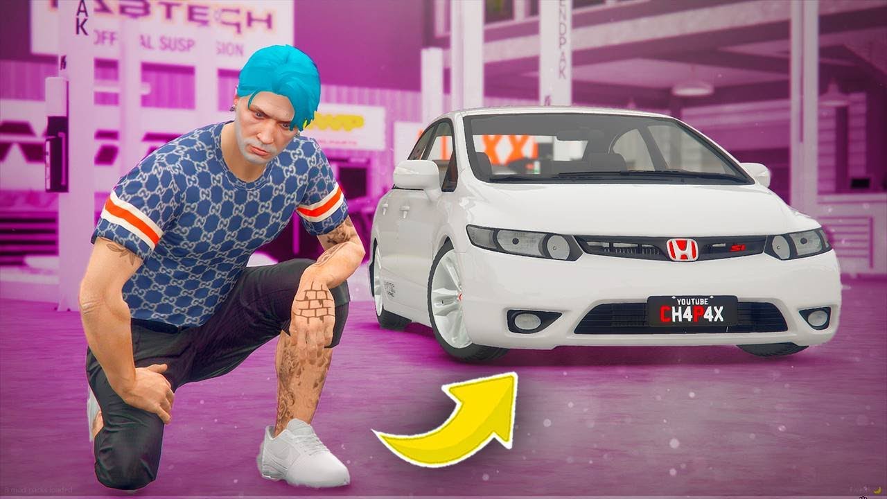 GTA V - VIDA REAL | MONTEI O CIVIC QUE GANHEI DO MEU FILHO #274