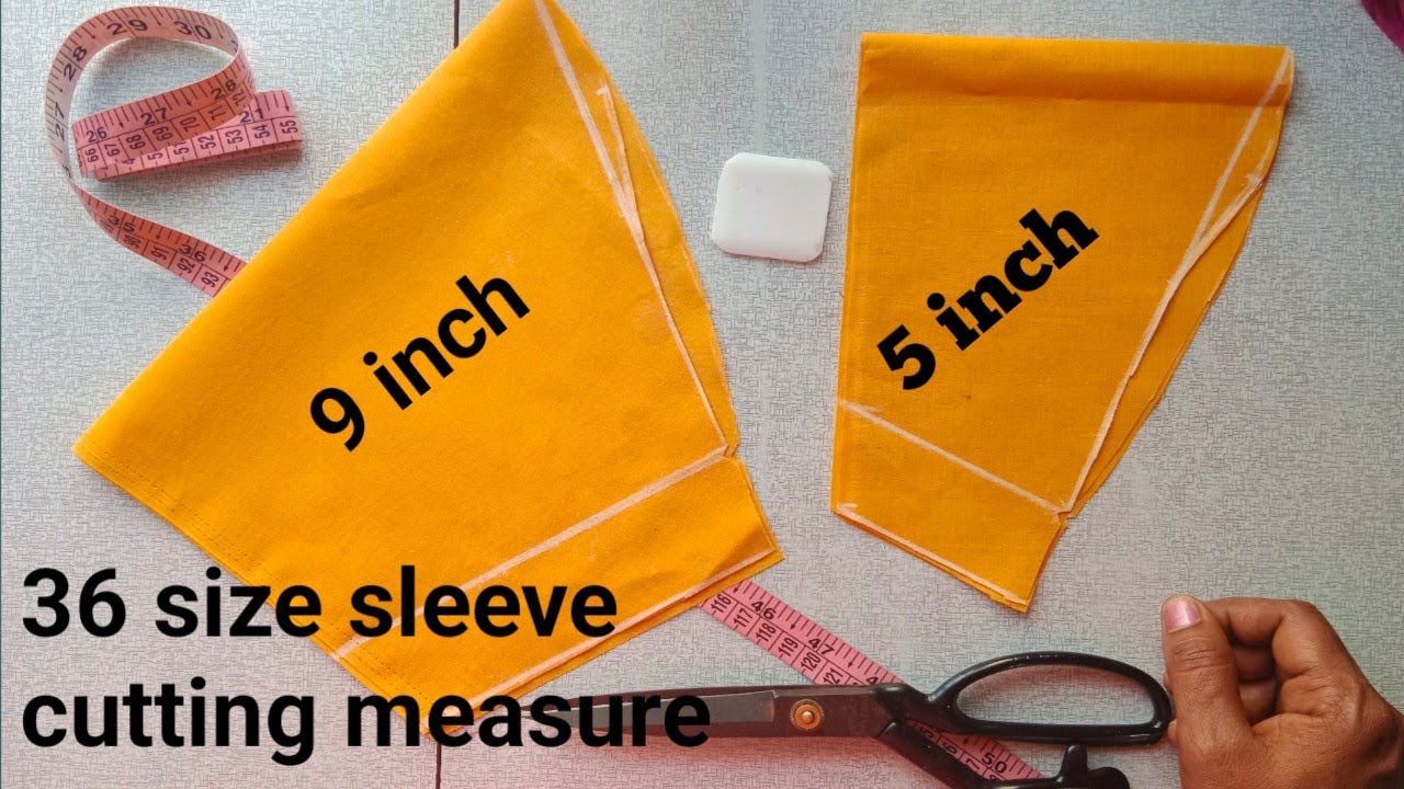 36 size easy sleeve cutting measure/easy sew blouse measure by shobha harish