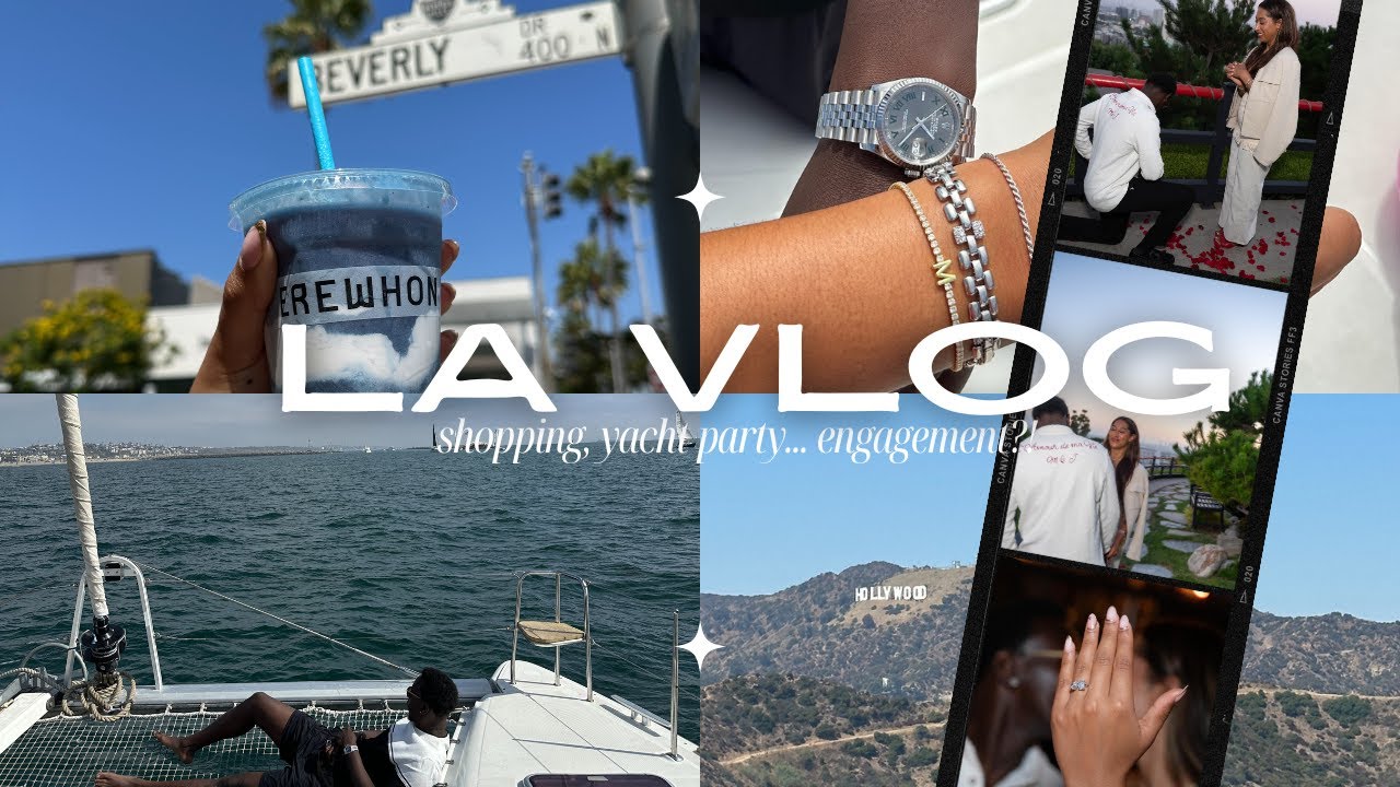 LA Vlog: ENGAGEMENT?!, shopping, trying erehwon & more surprises…