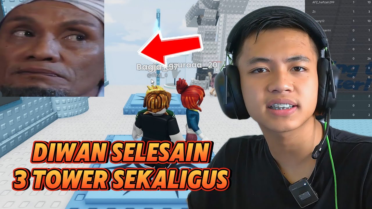 Diwan Makin Jago menaklukan semua Tower di Roblox
