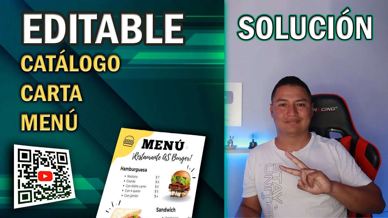 Crear Menú (Catálogo) EDITABLE sin modificar el QR | AS Tecnología