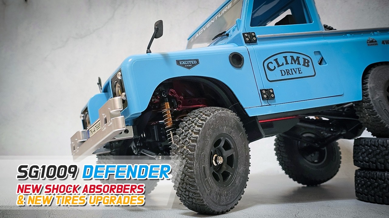 rccar / SG1010 Defender RC… 오일쇽업쇼바 바꾸자마자 충격적인 변화! Wheel & Tire Upgrade.
