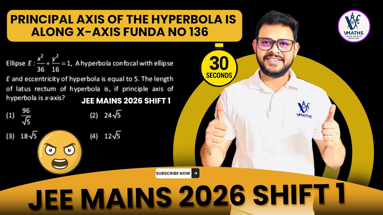 Confocal Hyperbola with Ellipse | Latus Rectum Question | JEE Mains 2026 Shift 1 | Maths With Vishal