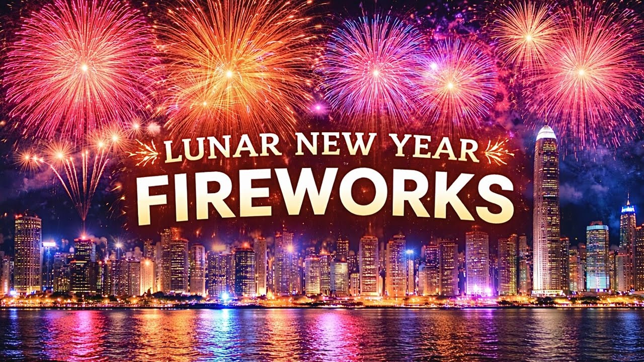 Hong Kong Chinese New Year Fireworks 🇭🇰 | Victoria Harbour 4K