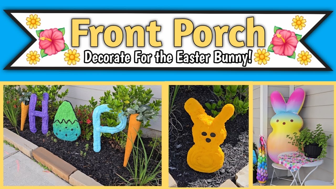 ✨ALL NEW✨ Decorating the Front Porch for the Easter Bunny! | Spring Vibes | Easter Decor DIYs