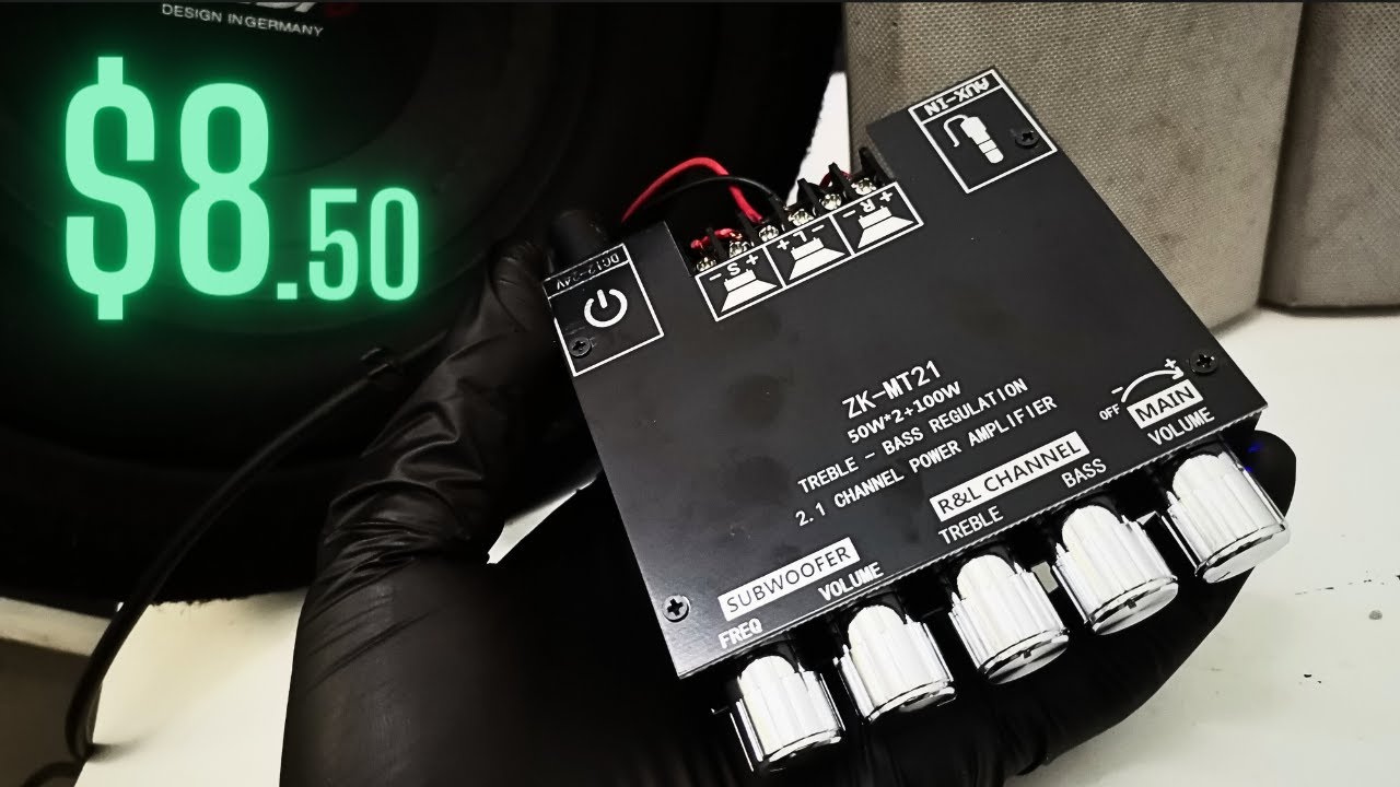 Cheap 2.1 Subwoofer Amplifier - ZK-MT21 Review Assembly and Sound Test