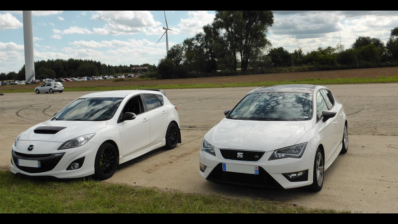 Seat Leon FR 180 vs Mazda 3 MPS +300 Run 2 Standing Start