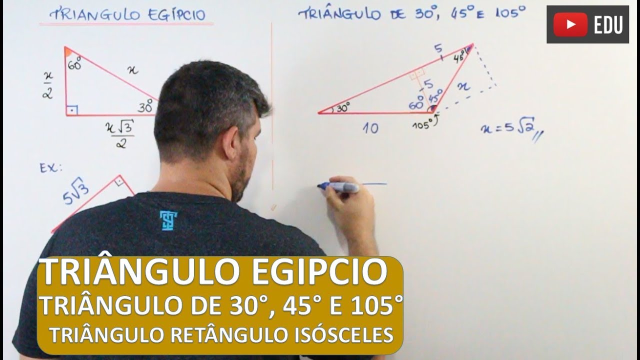 Tri&acirc;ngulo Egipcio, Tri&acirc;ngulo de 30&deg;, 45&deg; e 105&deg; e Tri&acirc;ngulo Ret&acirc;ngulo Is&oacute;sceles