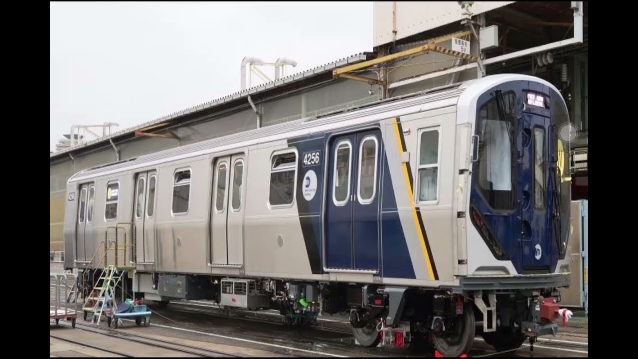 New York City Subway cars of R211 pilot test trains in January 2022