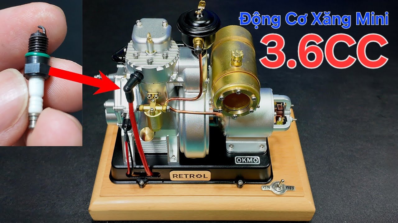 Nổ thử động cơ xăng 4 thì mẫu máy kéo 185 mini 3,6cc - 185 Tractor Engine