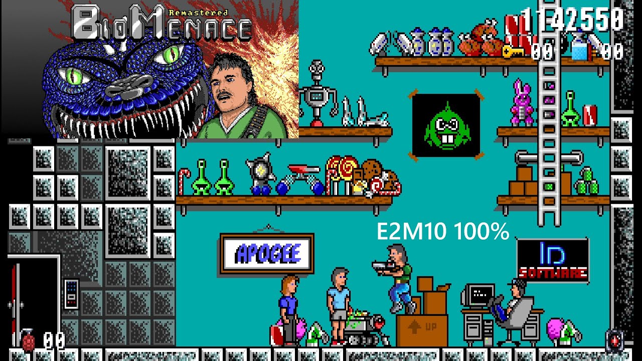 Bio Menace Remastered E2M10 Hard с комментариями