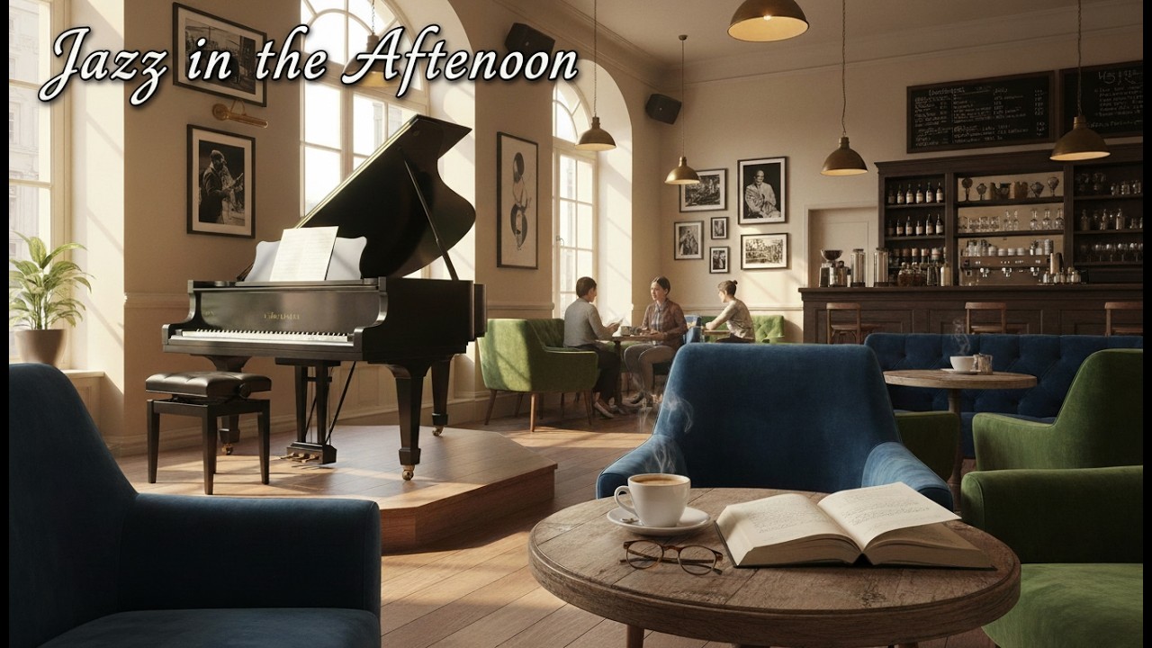 Afternoon Lounge Jazz ☕ Smooth Piano, Upright Bass & Soft Brushes | Relaxing Cafe Study Music