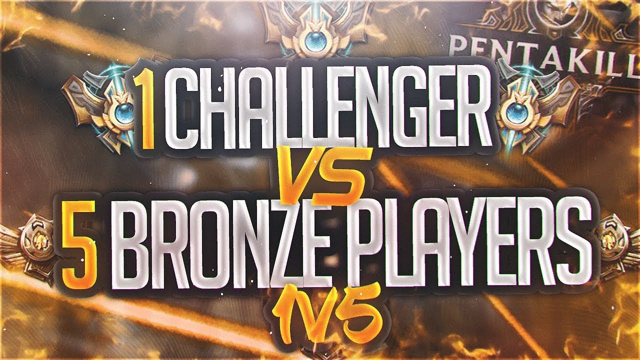Yassuo | 1 CHALLENGER VS 5 BRONZE PLAYERS! 1V5!