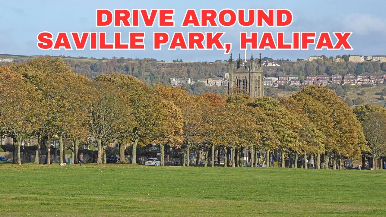 Drive Around Savile Park Calderdale Halifax West Yorkshire United Kingdom