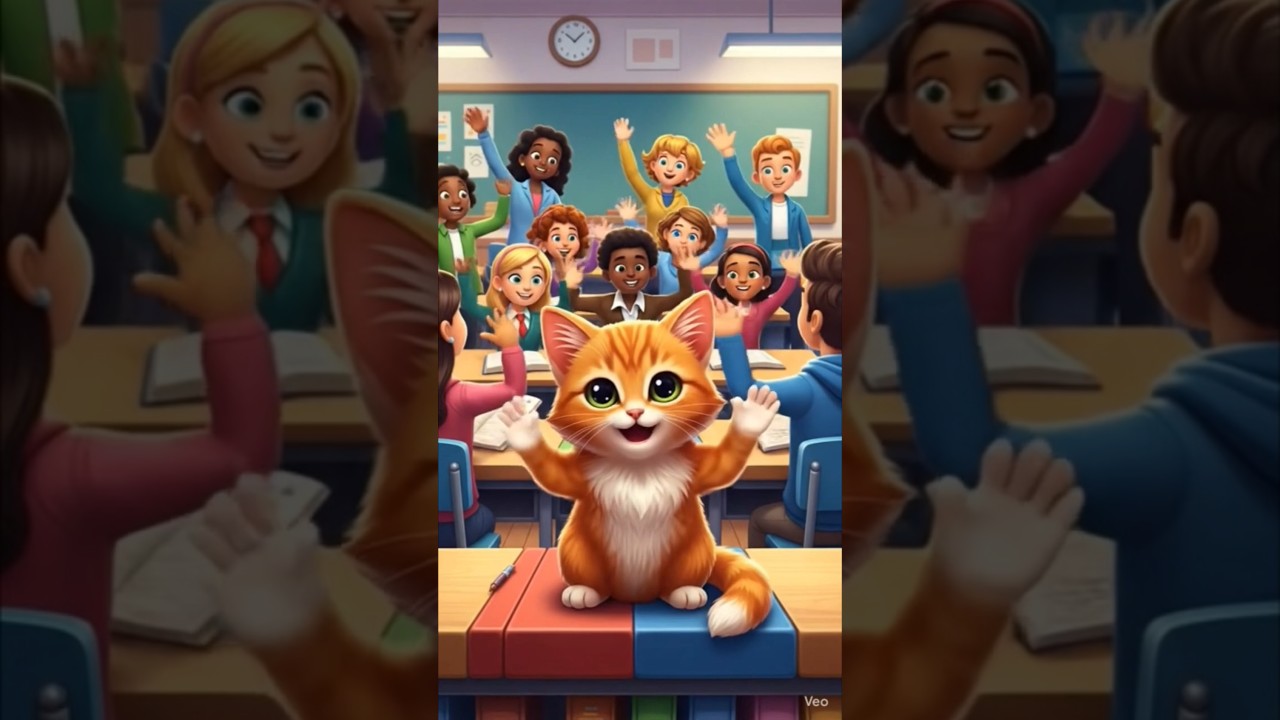 Smart Kitty ka School Day | Cute Cat Cartoon Story